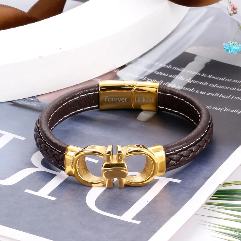 To My Grandson "Unbroken Bond" Men's Bracelet sold by SARAH'S WHISPER