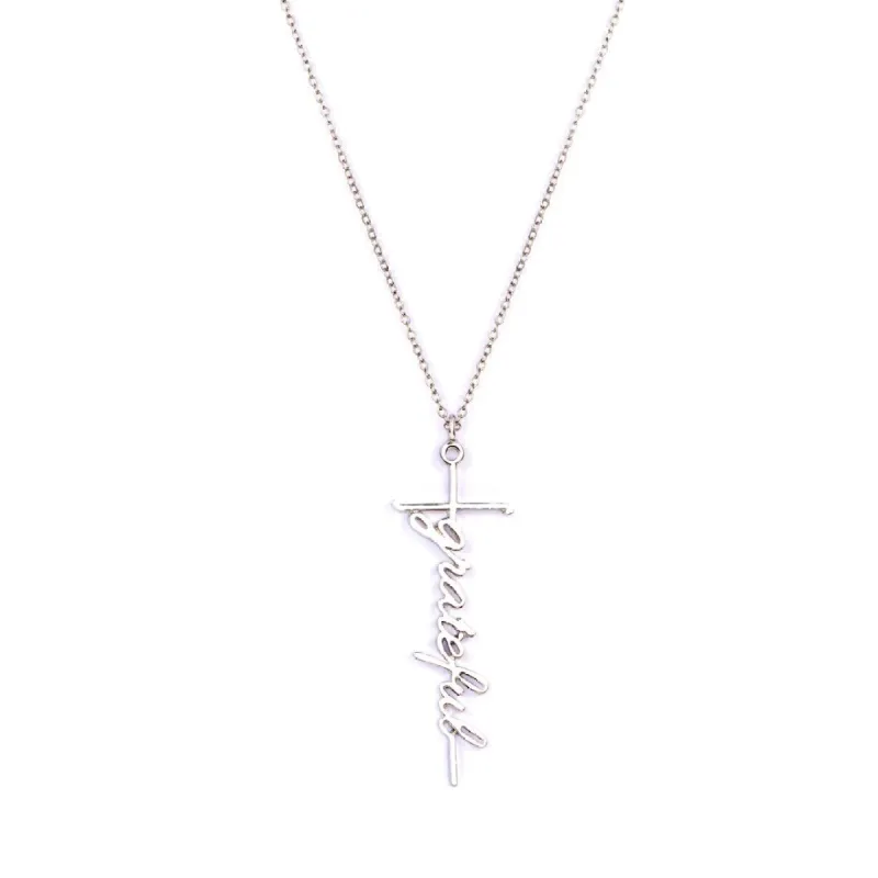 "To My Daughter Whenever you feel overwhelmed Always remember to PRAY ON IT PRAY OVER IT & PRAY THROUGH IT" necklace sold by SARAH'S WHISPER