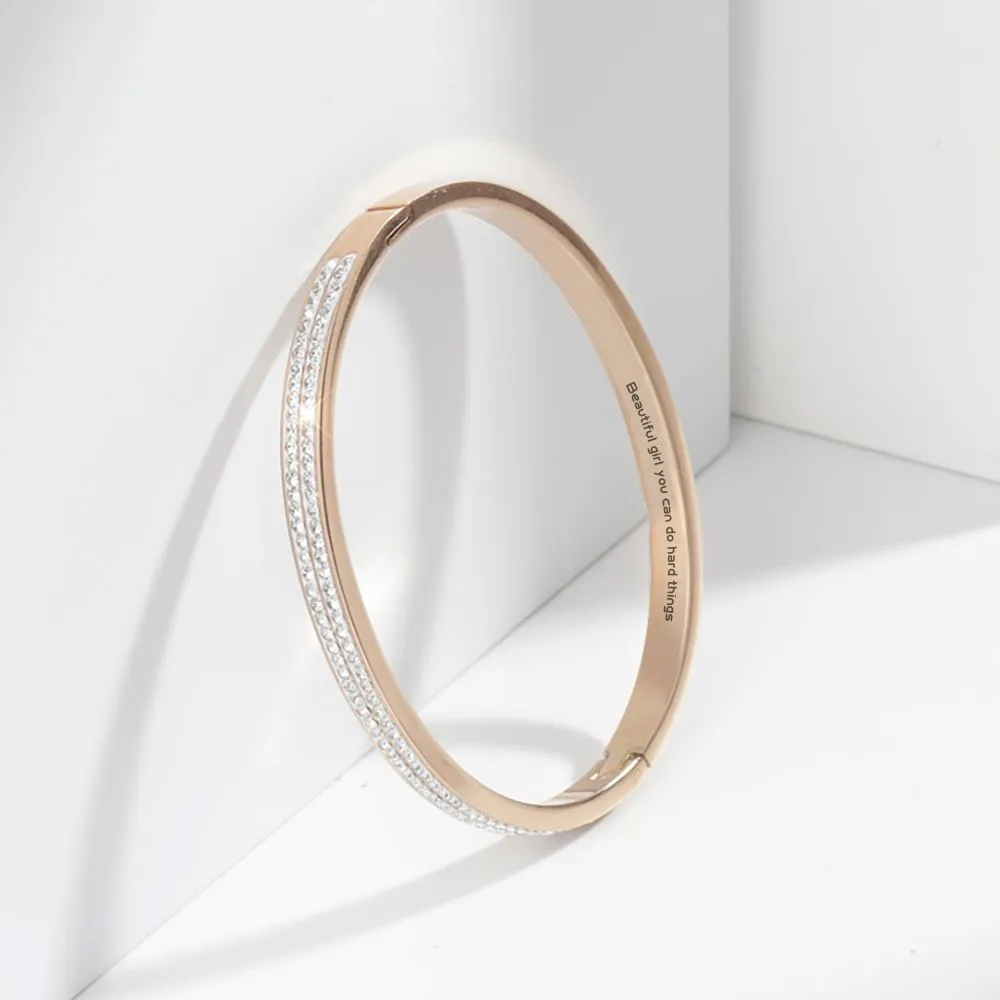 "Beautiful girl you can do hard things" Bracelet sold by SARAH'S WHISPER product image thumbnail 2