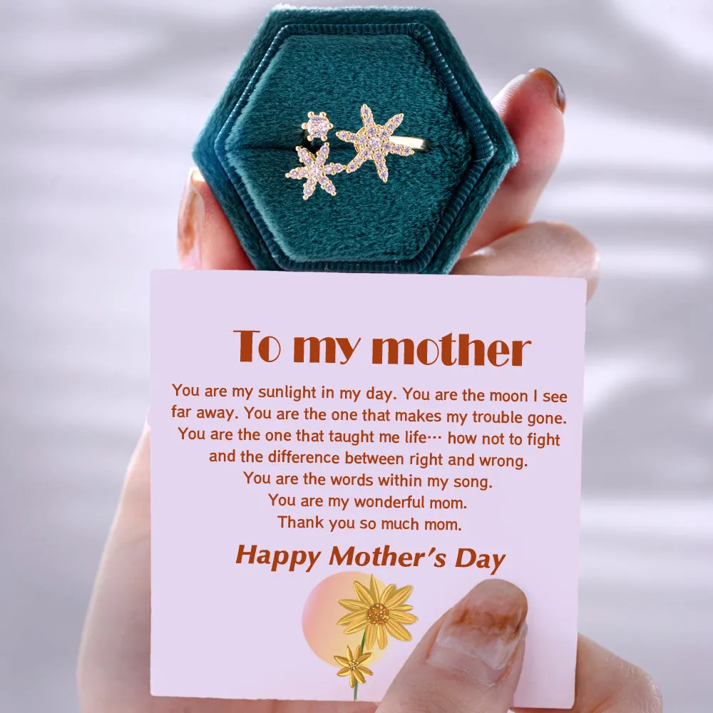 To My Mother "My wonderful mom" Sunshine Ring sold by SARAH'S WHISPER product image thumbnail 2