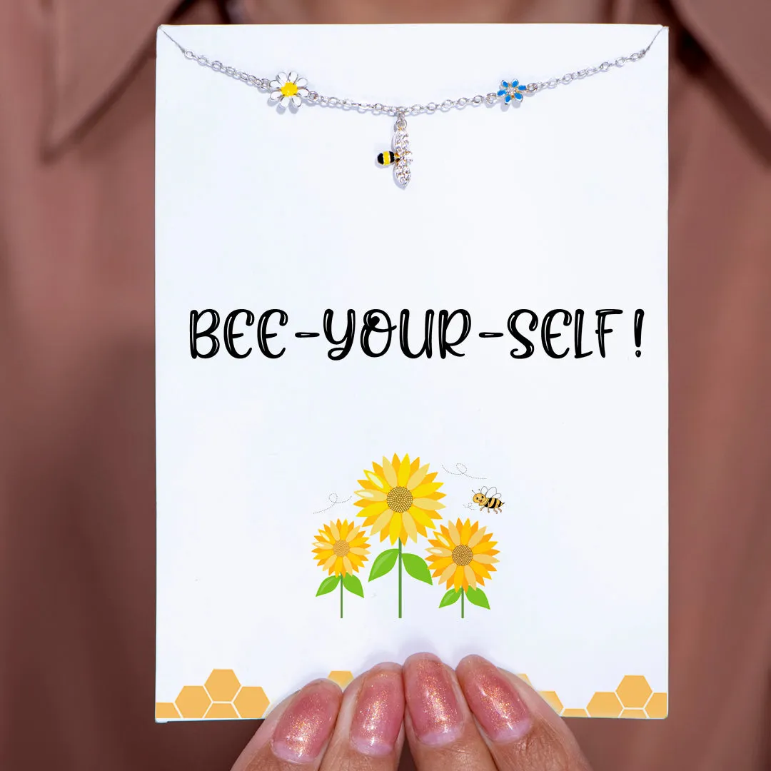 "BEE-YOUR-SELF!" Bee & Daisy Bracelet sold by SARAH'S WHISPER product image thumbnail 2