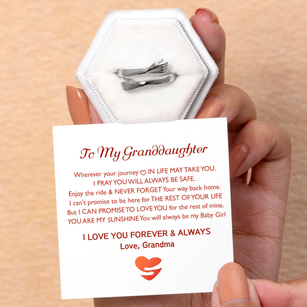 To My Granddaughter "Always in my heart" Hug Ring sold by SARAH'S WHISPER product image thumbnail 2