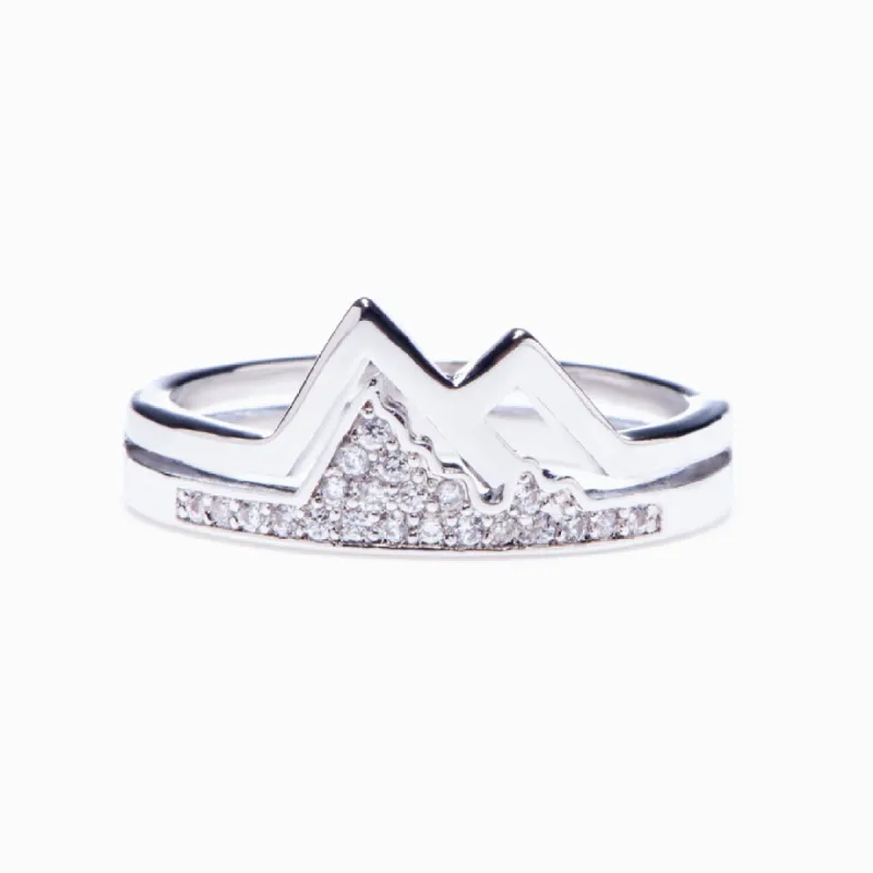 "Learn to embrace all the high and down peaks in your life." S925 Sterling Silver Ring sold by SARAH'S WHISPER