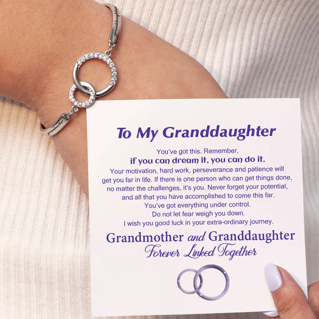 To My Granddaughter "If you can dream it, you can do it" Double Ring Bracelet sold by SARAH'S WHISPER product image thumbnail 4