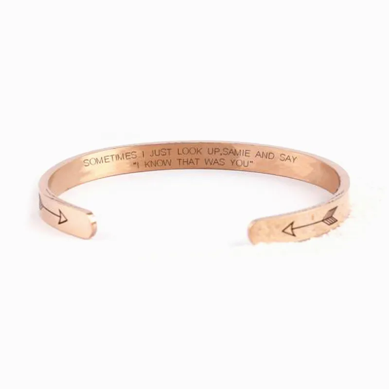 Sometimes I Just Look Up Smile And Say "i Know That Was You" Bracelet sold by SARAH'S WHISPER