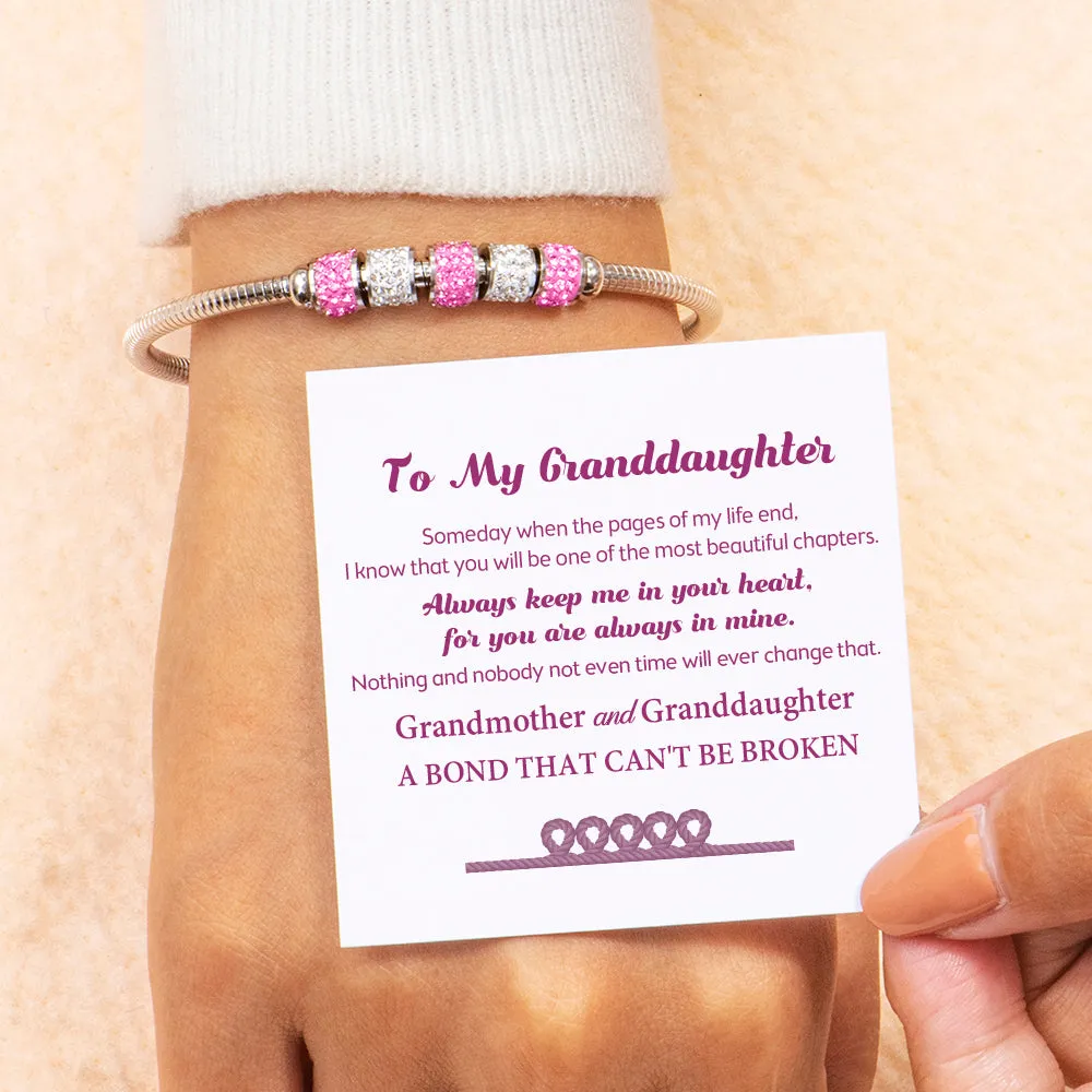 To My Granddaughter "A bond can never be broken" Bond Bracelet sold by SARAH'S WHISPER product image thumbnail 2