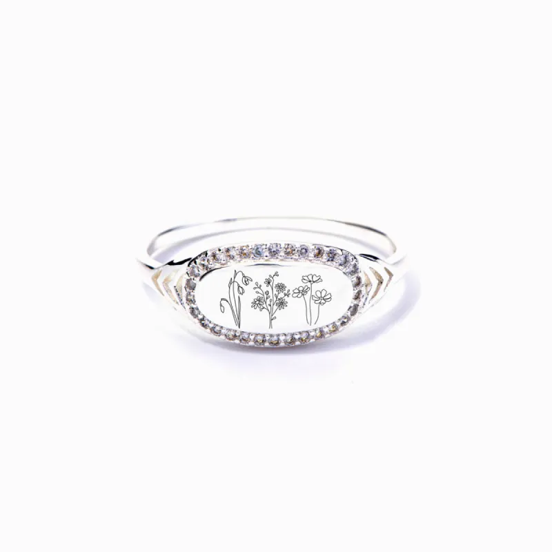 [Custom Birth Month Flower] Raising My Wildflowers Ring sold by SARAH'S WHISPER