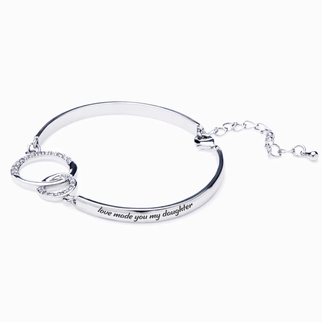 To My Daughter-in-law "Marriage made you family, love made you my daughter" Double Ring Bracelet sold by SARAH'S WHISPER product image thumbnail 3