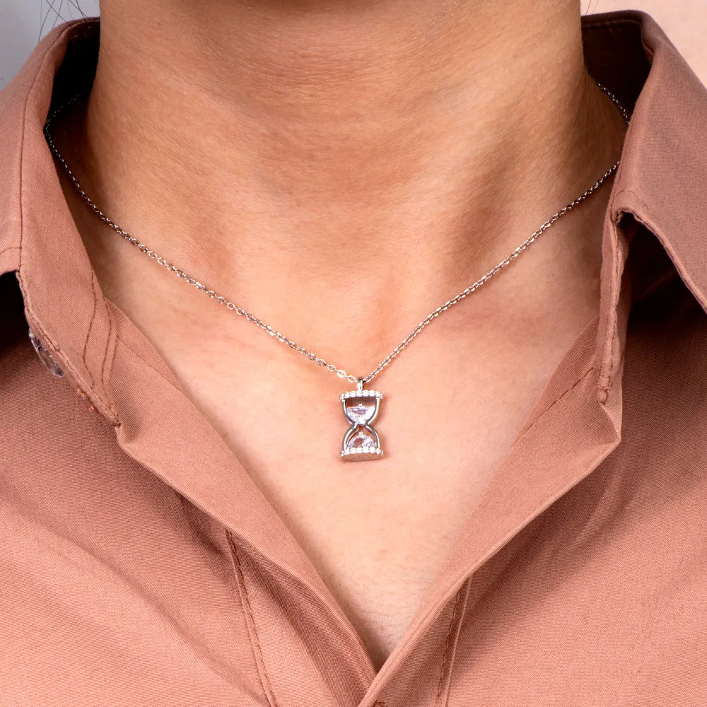 To My Daughter "Choose to be happy" Hourglass Necklace sold by SARAH'S WHISPER product image thumbnail 3