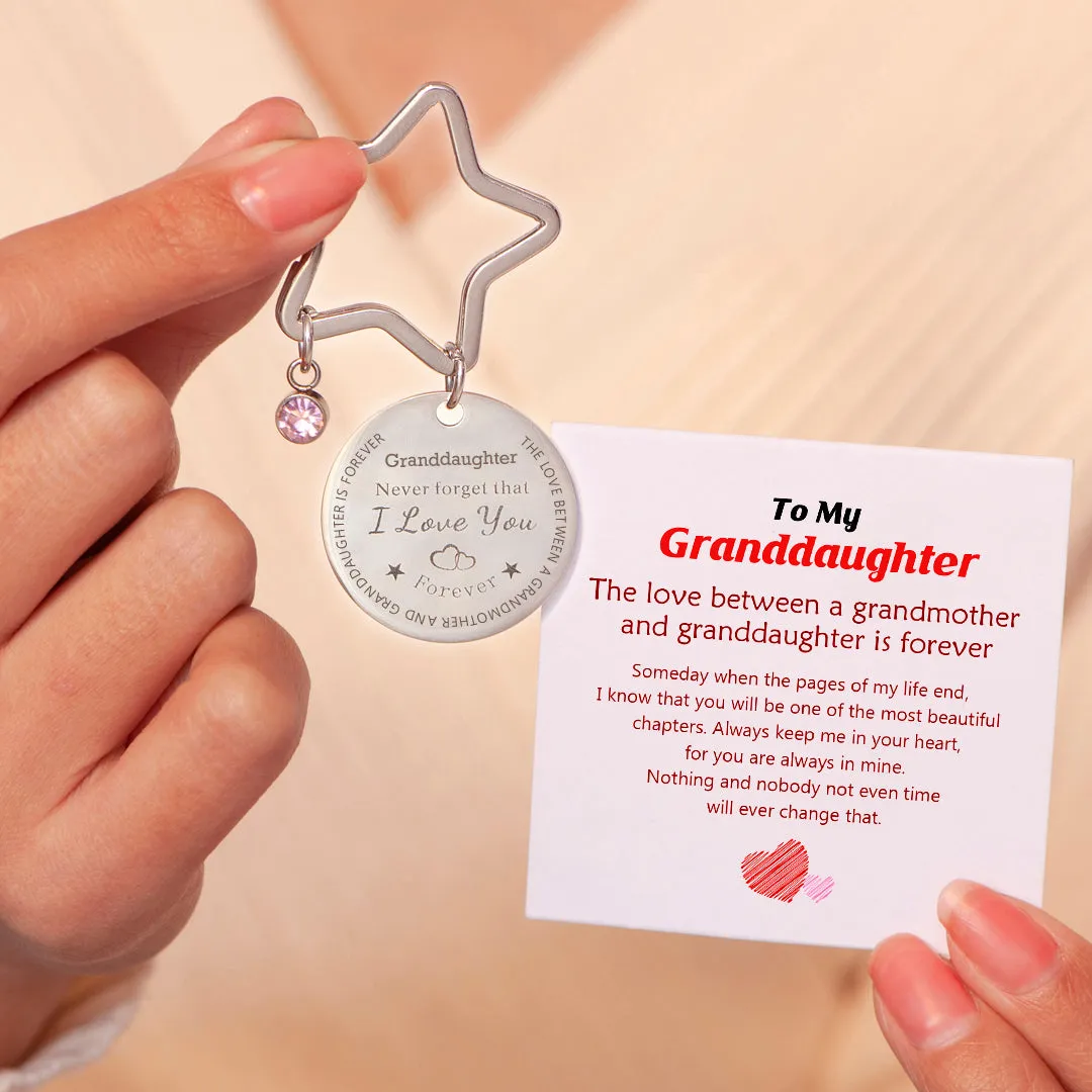 To My Granddaughter "Always keep me in your heart, for you are always in mine" Star Key Ring sold by SARAH'S WHISPER product image thumbnail 2