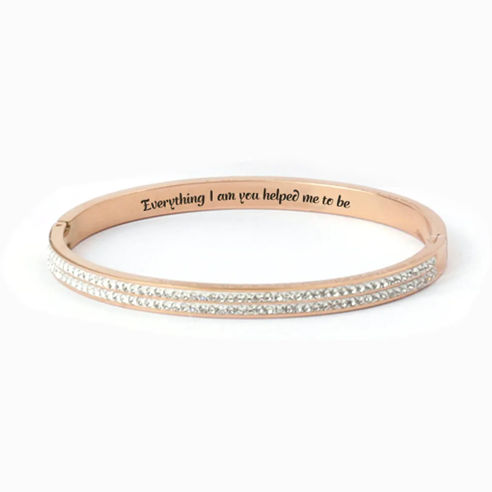To my loving mom "Everything I am you helped me to be" Bracelet sold by SARAH'S WHISPER