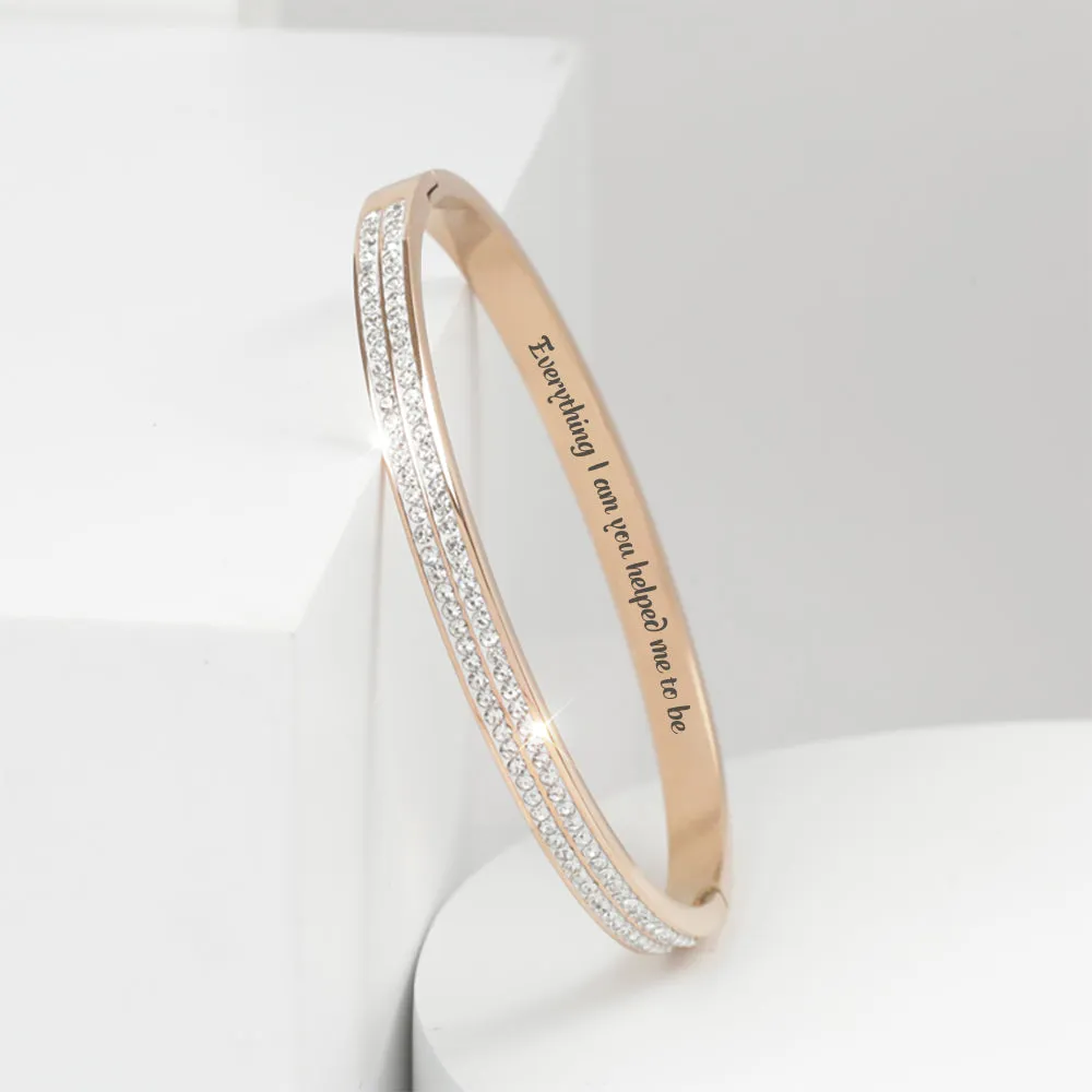 To my loving mom "Everything I am you helped me to be" Bracelet sold by SARAH'S WHISPER product image thumbnail 4