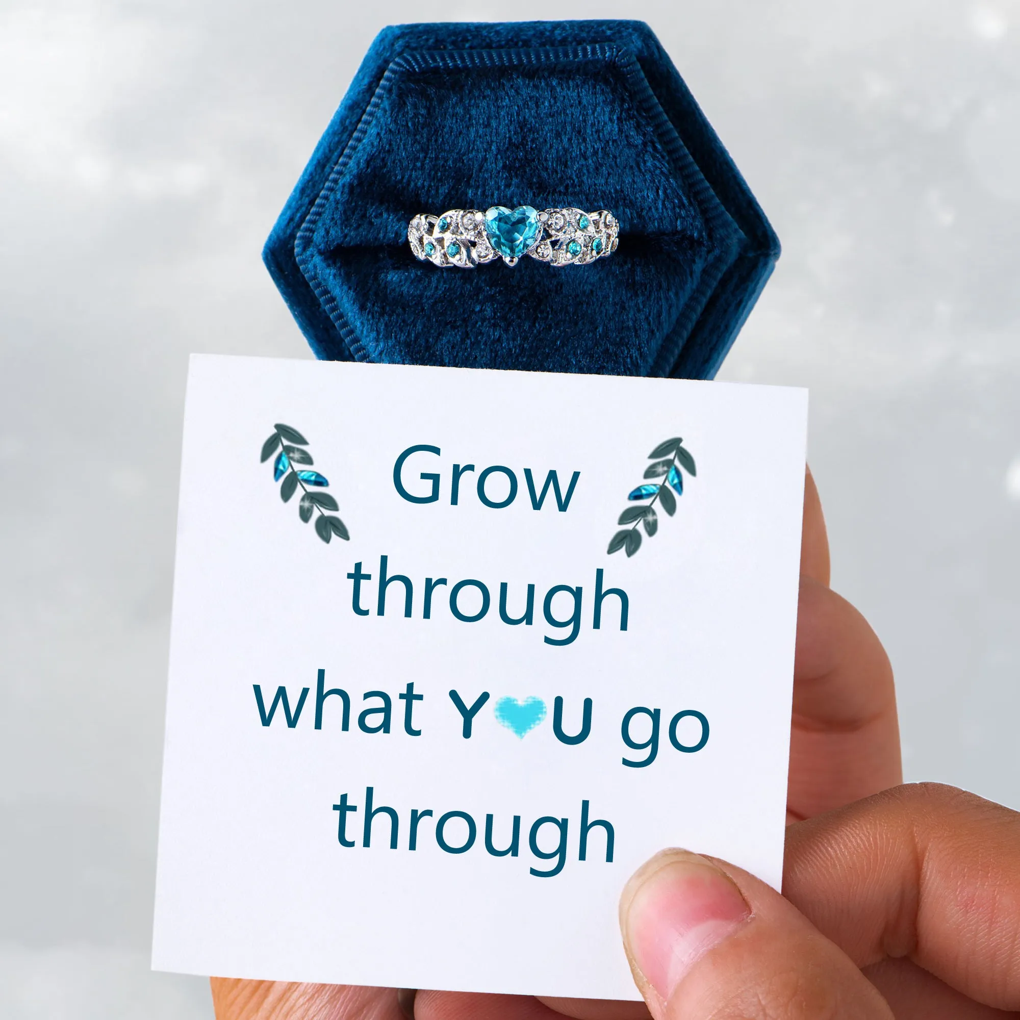 "Grow through what you go through" Ring sold by SARAH'S WHISPER product image thumbnail 2
