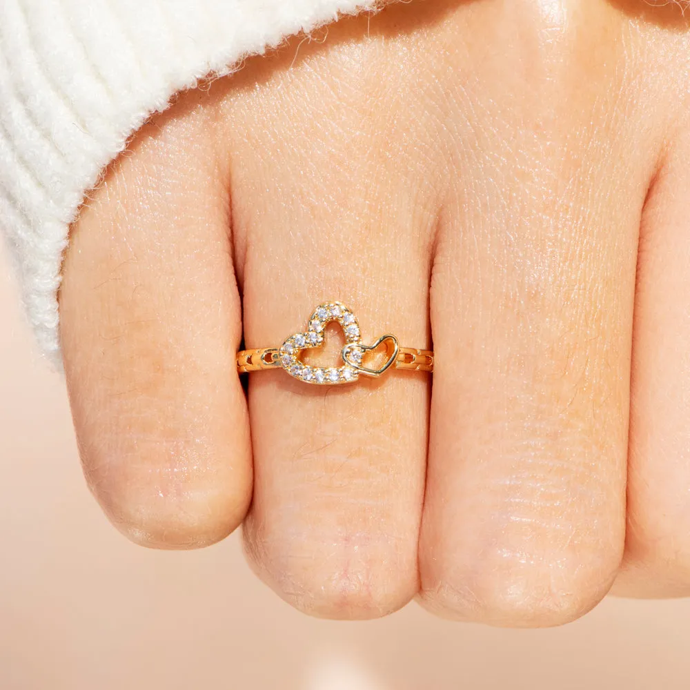 To My Granddaughter "Always in my heart" Double Heart Ring sold by SARAH'S WHISPER product image thumbnail 3