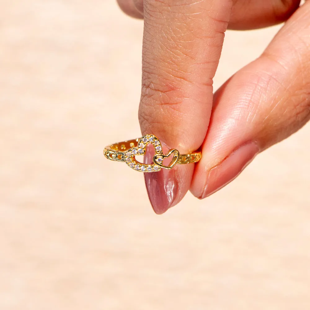 To My Granddaughter "Always in my heart" Double Heart Ring sold by SARAH'S WHISPER product image thumbnail 4