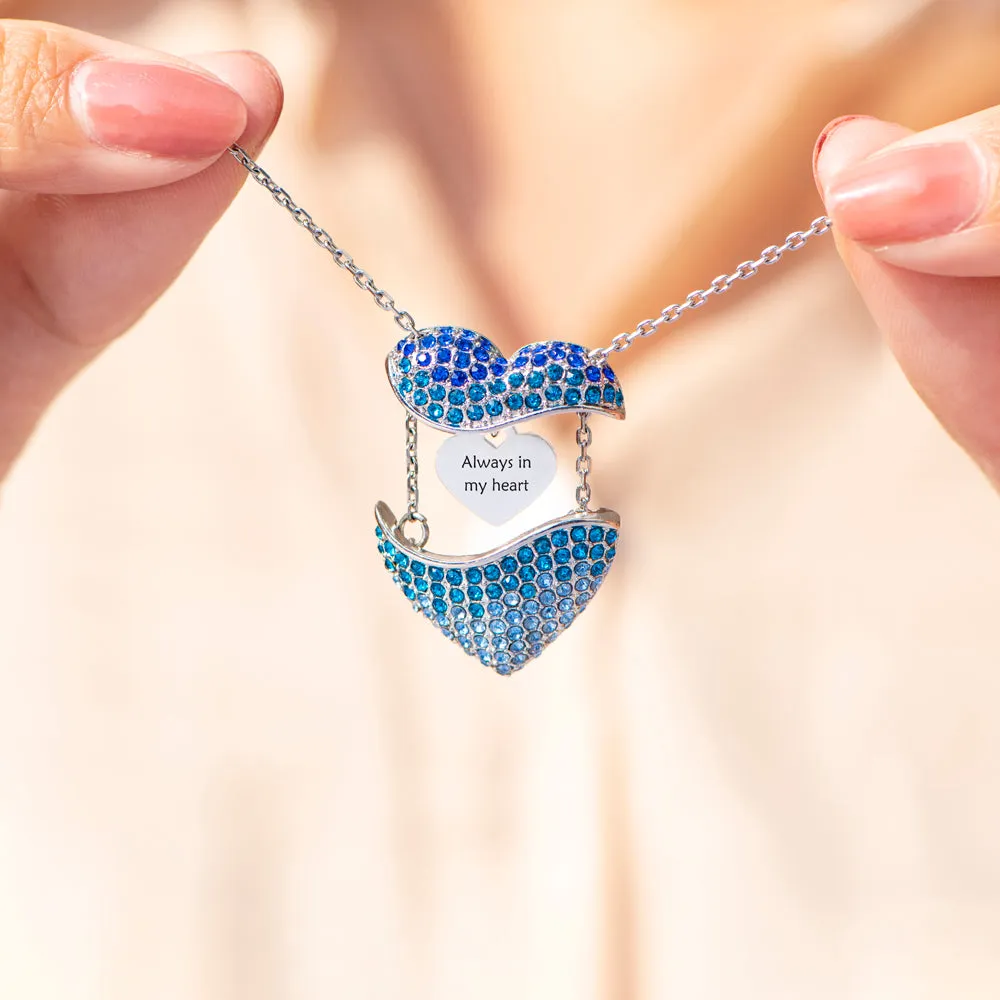 To My Granddaughter "Always in my heart" Double Heart Necklace sold by SARAH'S WHISPER product image thumbnail 5