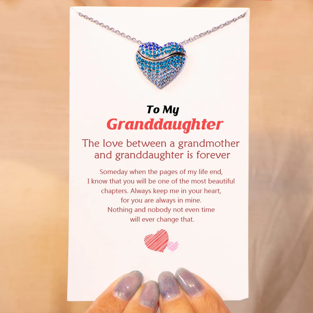 To My Granddaughter "Always in my heart" Double Heart Necklace sold by SARAH'S WHISPER product image thumbnail 2