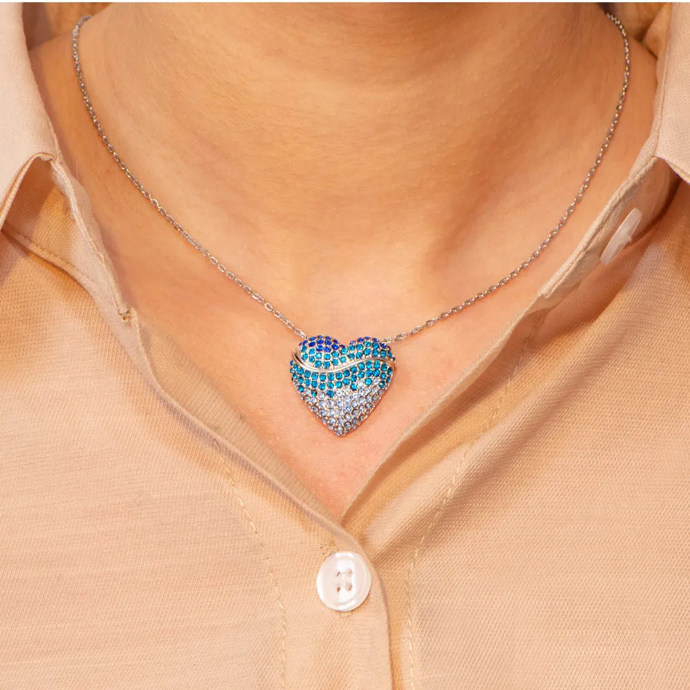 To My Granddaughter "Always in my heart" Double Heart Necklace sold by SARAH'S WHISPER product image thumbnail 3