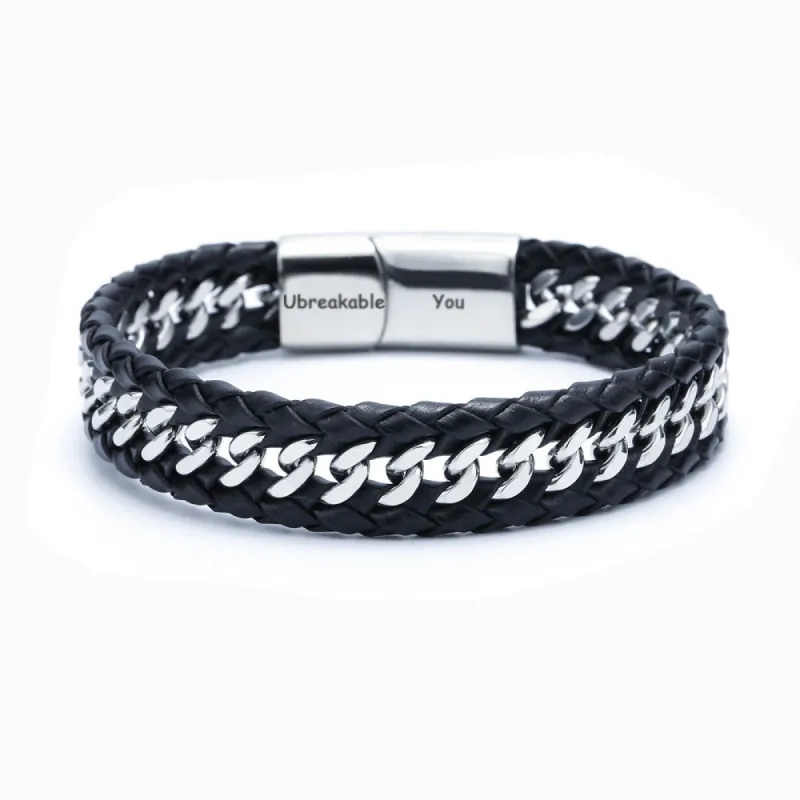 To My Son "You will never break" Men's Bracelet sold by SARAH'S WHISPER