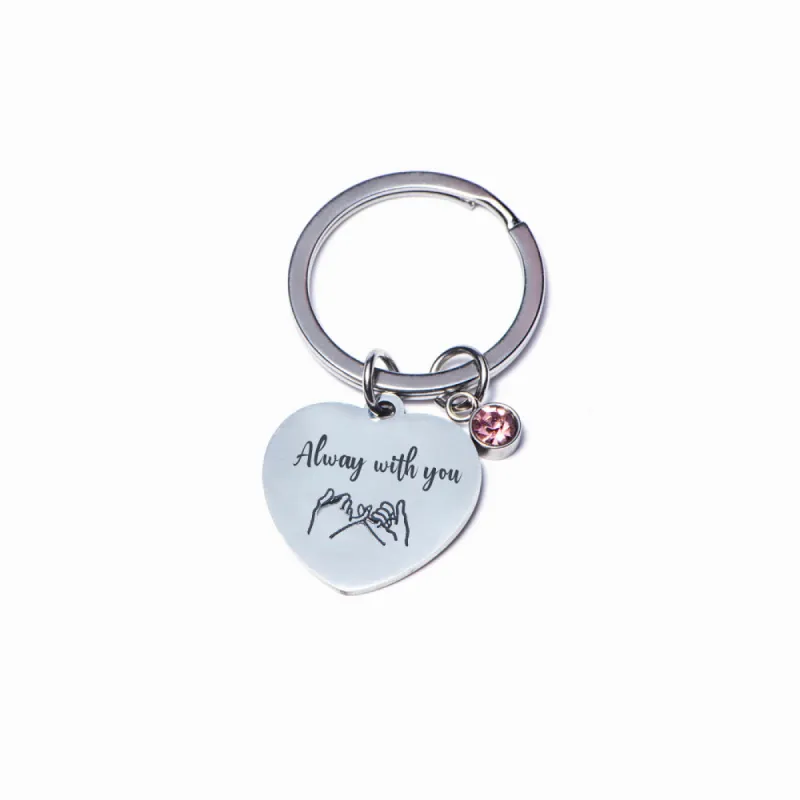 [Custom Birthstone] To My Ride or Die "Alway with you" Key Ring sold by SARAH'S WHISPER