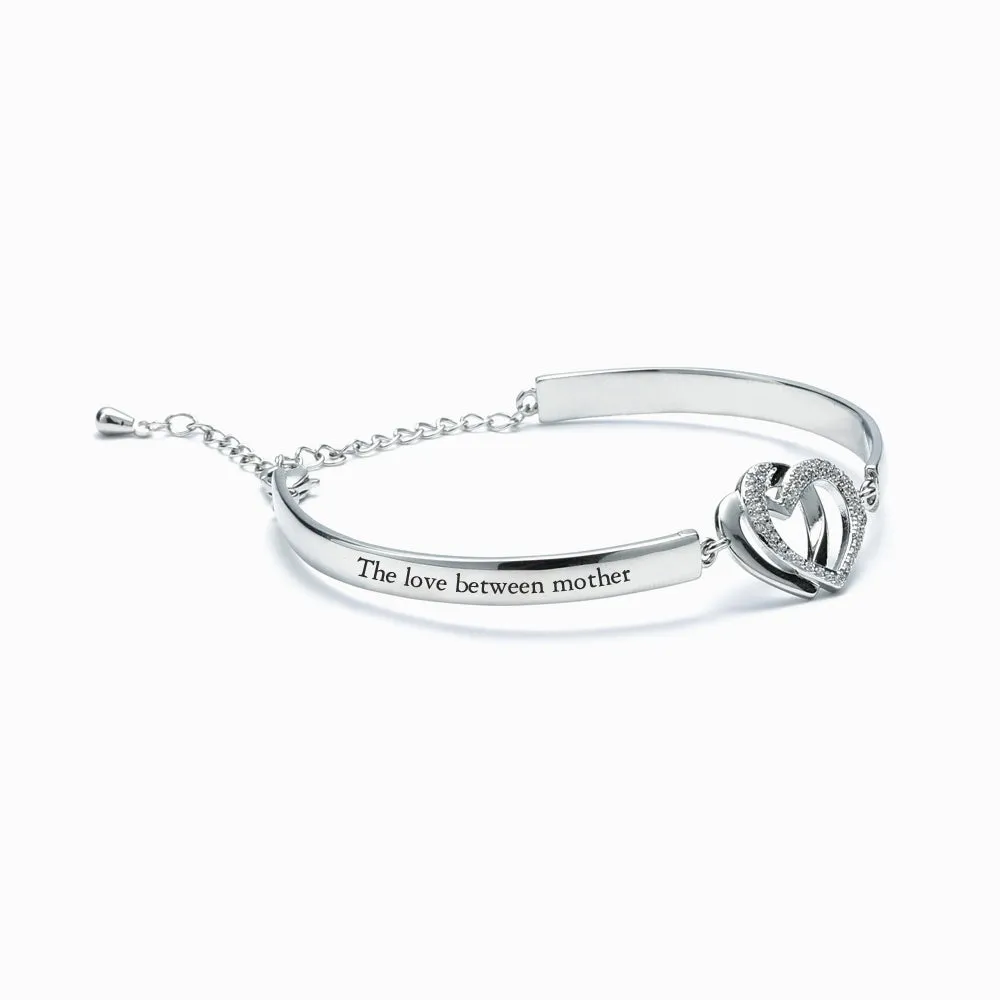 To My Daughter "Forever Linked Together" Double Heart Bracelet sold by SARAH'S WHISPER product image thumbnail 2