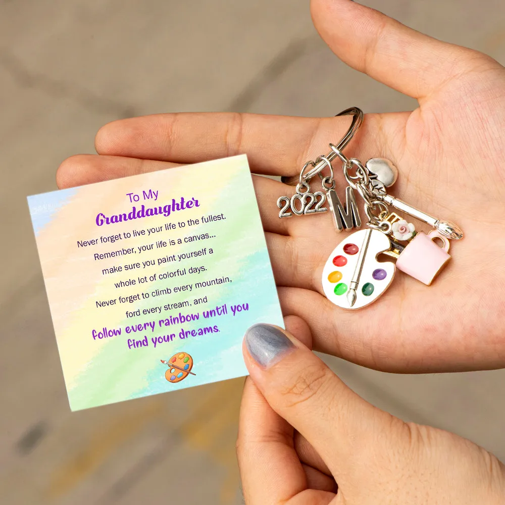 To My Granddaughter "Find your dreams" Paint Dreams Keyring sold by SARAH'S WHISPER product image thumbnail 3