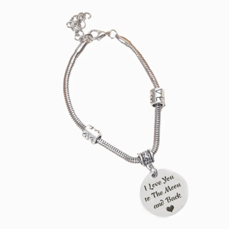 To My Daughter "I Love you to The Moon and Back" Bracelet sold by SARAH'S WHISPER