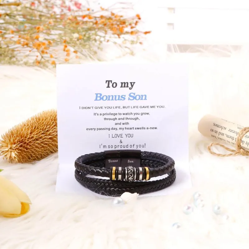 To my Bonus Son "Bonus Son" Bracelet sold by SARAH'S WHISPER