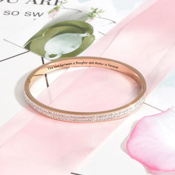 To My Loving Mom "The love between a Daughter and Mother is forever" Bracelet sold by SARAH'S WHISPER product image thumbnail 5