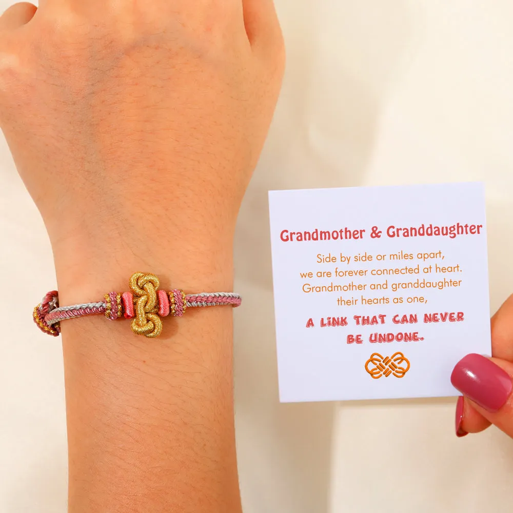 To My Granddaughter "A link that can never be undone" Handmade Braided Bracelet sold by SARAH'S WHISPER product image thumbnail 3
