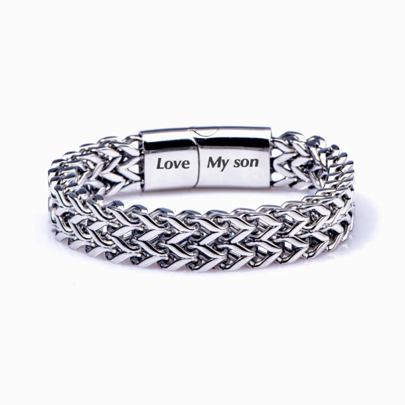 To My Son "FOREVER & ALWAYS" Men's Bracelet sold by SARAH'S WHISPER