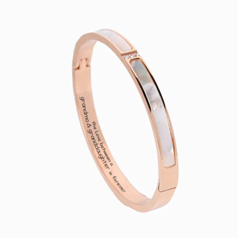 [Optional Address] To My GRANDDAUGHTER "The love between a [Grandma] and Granddaughter is forever" Forest Fritillary Bracelet [💞 Bracelet +💌 Gift Card + 🎁 Gift Bag + 💐 Gift Bouquet] sold by SARAH'S WHISPER