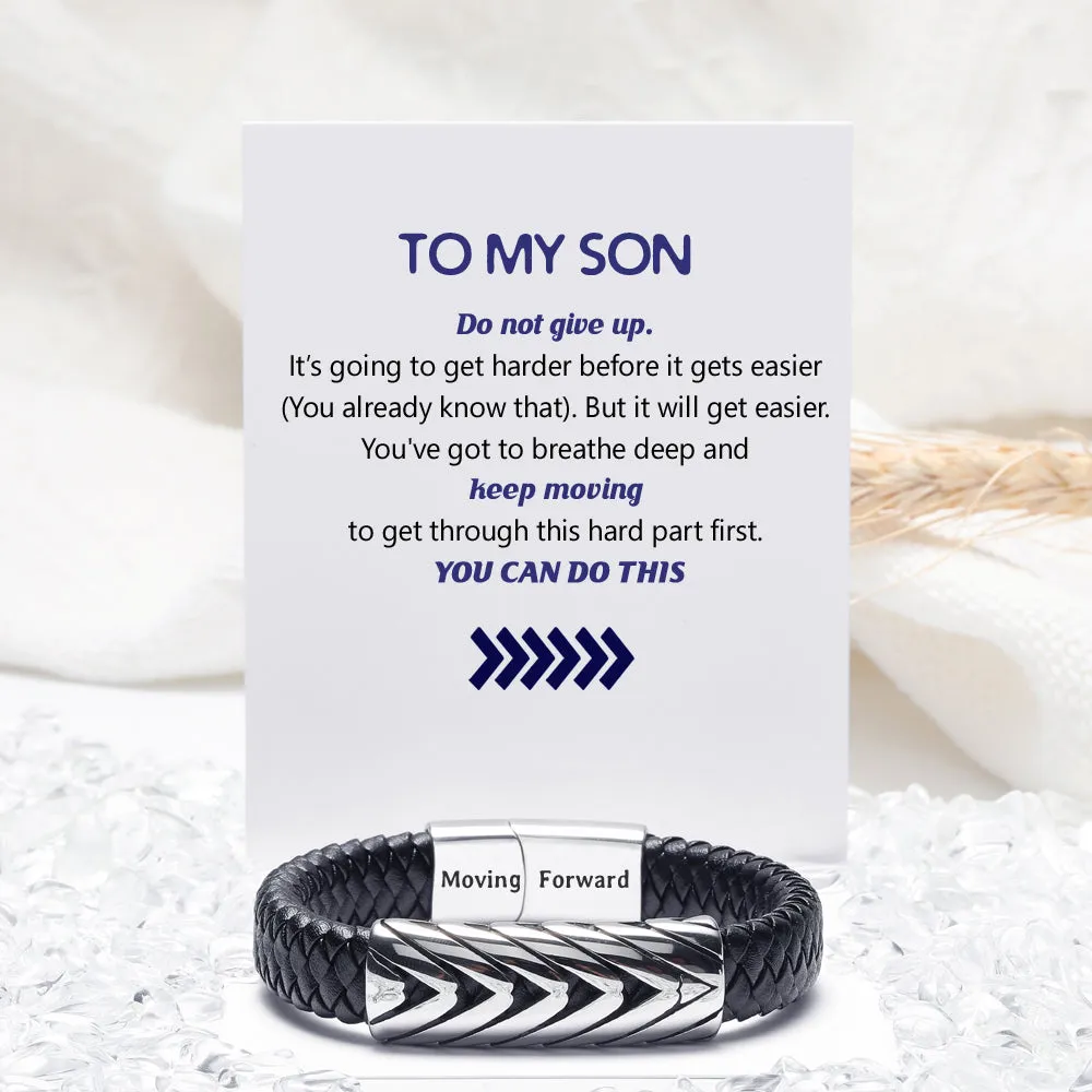 To My Son "Keep Moving" Rope Bracelet sold by SARAH'S WHISPER product image thumbnail 2