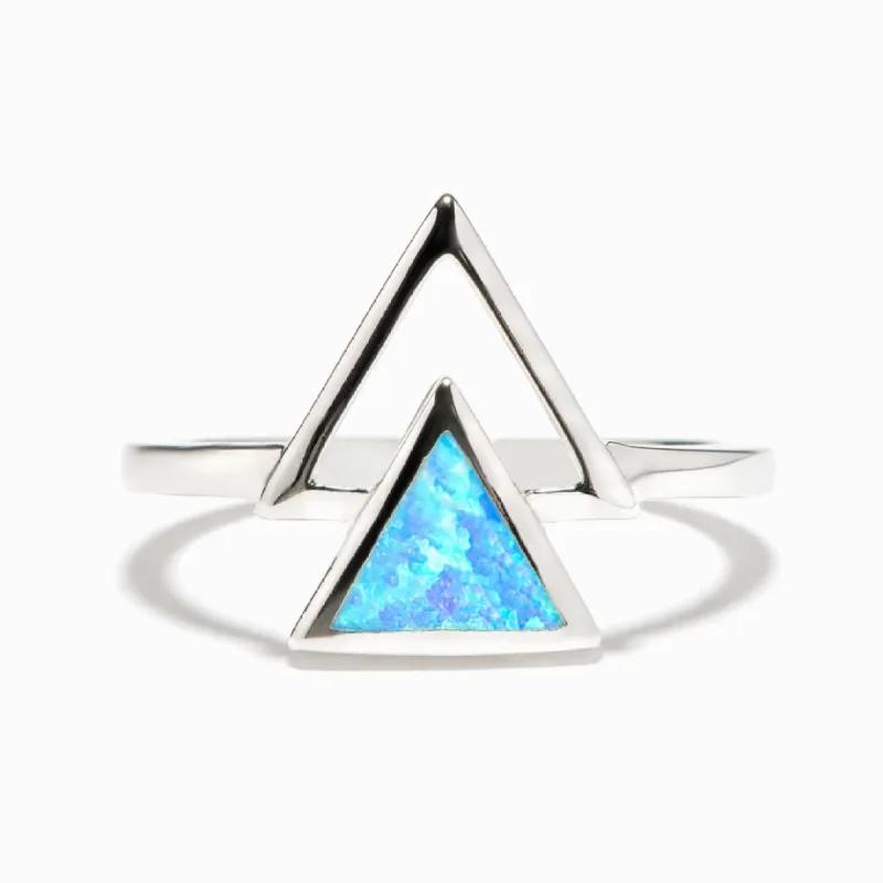 To My Daughter "Forge ahead this year with novel objectives" Triangle Opal Ring sold by SARAH'S WHISPER