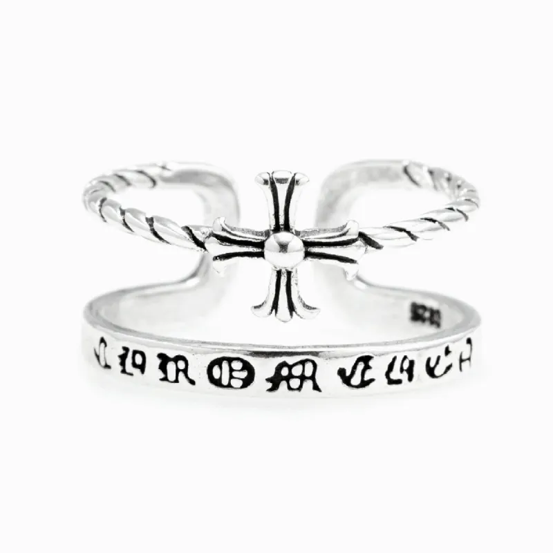 To My Daughter "PRAY ON IT PRAY OVER IT & PRAY THROUGH IT" Adjustable Cross Chain Ring made by SARAH'S WHISPER