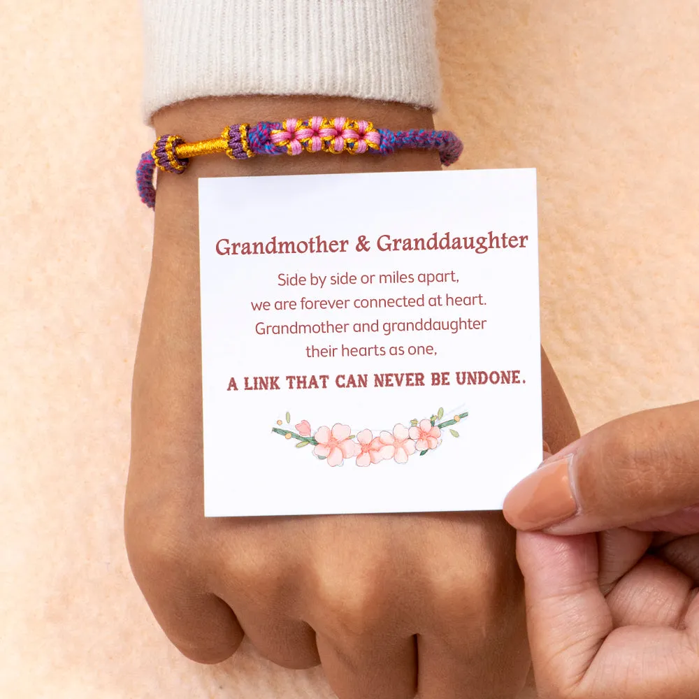 To My Granddaughter "A link that can never be undone" Cherry Knot Bracelet sold by SARAH'S WHISPER product image thumbnail 2