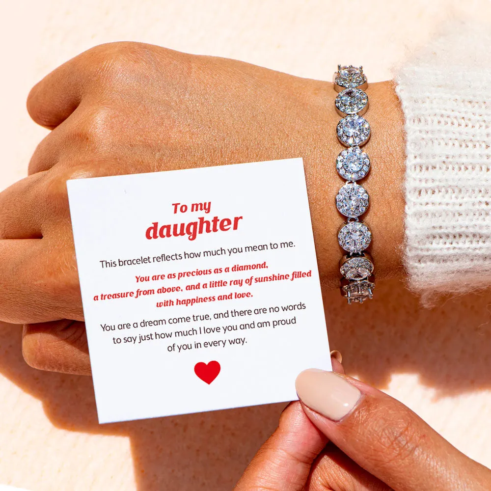 To My Daughter "As precious as a diamond" Sparkle Stone Bracelet sold by SARAH'S WHISPER product image thumbnail 2