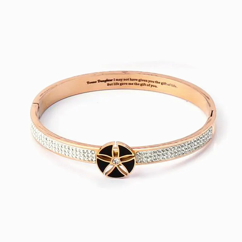 To My Bonus Daughter "BONUS DAUGHTER, I MAY NOT HAVE GIVEN YOU THE GIFT OF LIFE. BUT LIFE GAVE ME THE GIFT OF YOU" Flower Bracelet sold by SARAH'S WHISPER