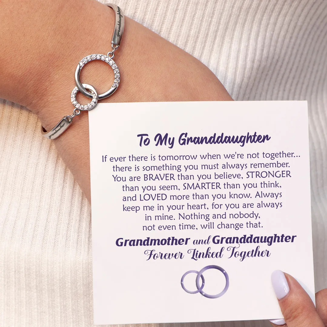 To My Granddaughter "Keep me in your heart, for you are always in mine" Double Ring Bracelet sold by SARAH'S WHISPER product image thumbnail 4