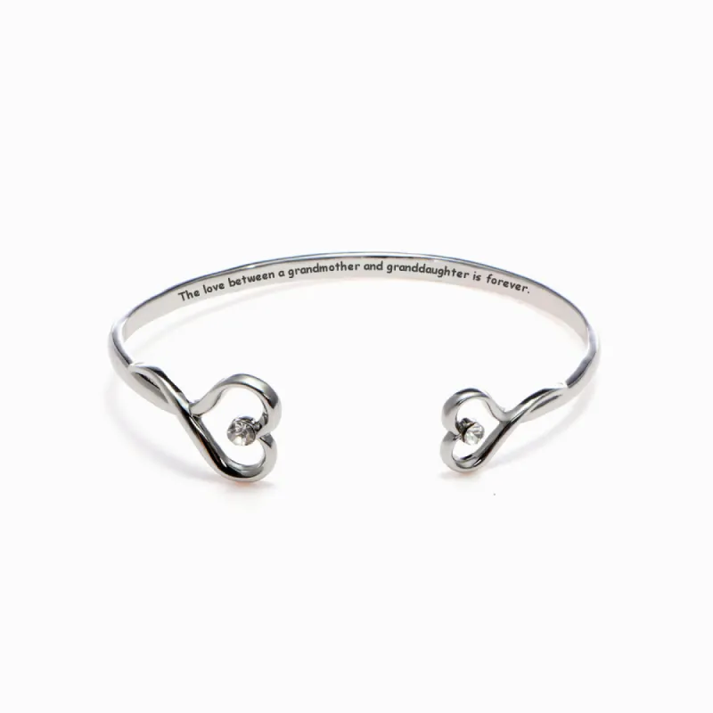 To My Granddaughter "Forever Love" Double Heart Bracelet sold by SARAH'S WHISPER