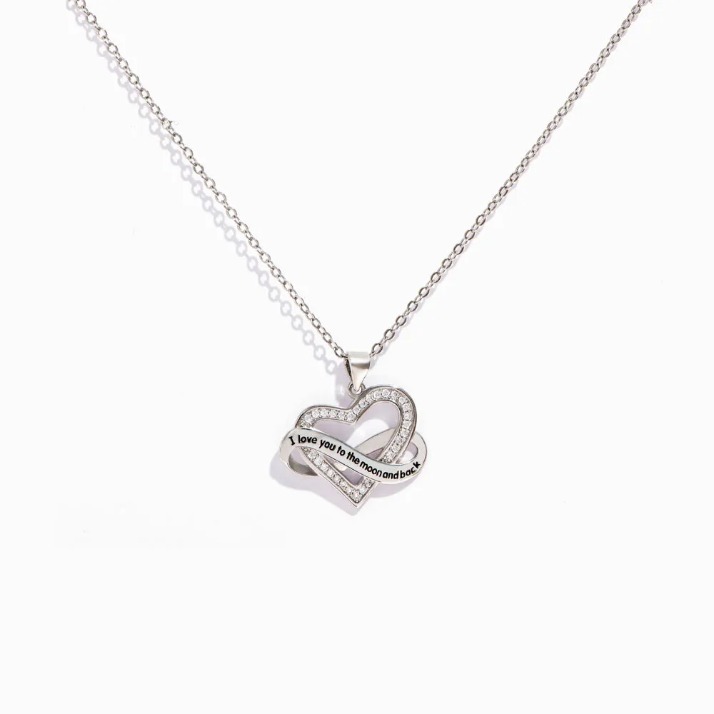 To My Daughter "The love between a mother and daughter is forever." Infinite Heart Necklace sold by SARAH'S WHISPER