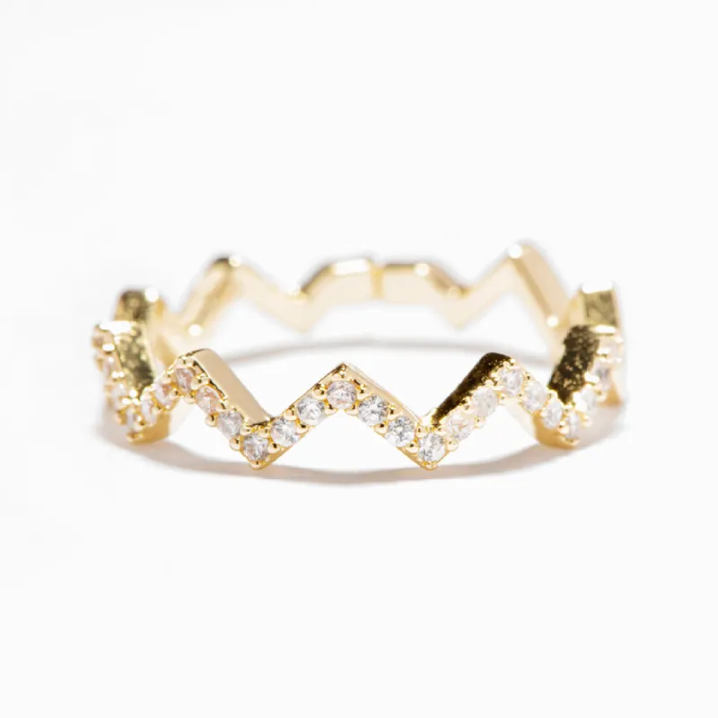 To My Best Friend "Be there for you" Zigzag Ring sold by SARAH'S WHISPER