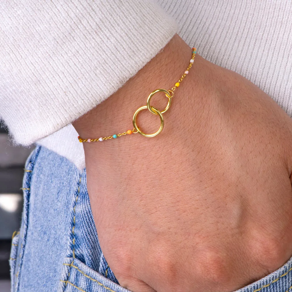 To My Best Friend "HARDCORE GIRL GANG" Double Ring Bracelet sold by SARAH'S WHISPER product image thumbnail 3