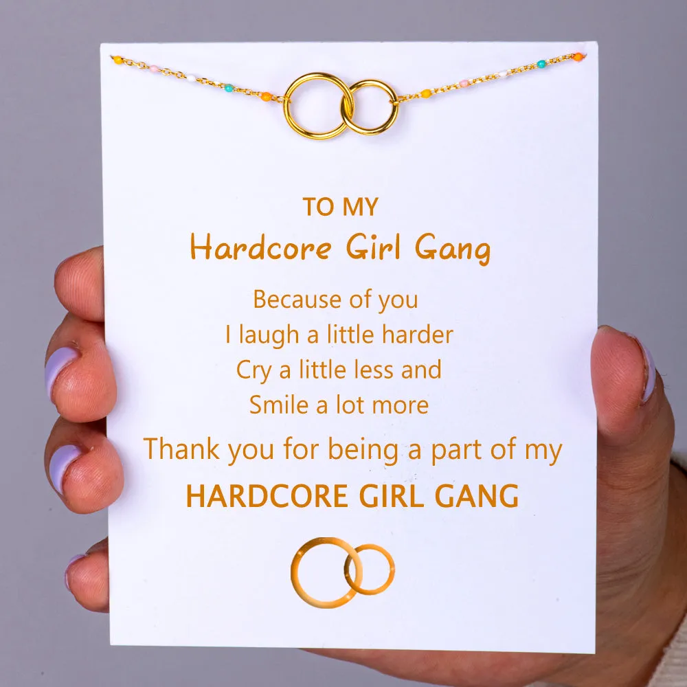 To My Best Friend "HARDCORE GIRL GANG" Double Ring Bracelet sold by SARAH'S WHISPER product image thumbnail 4