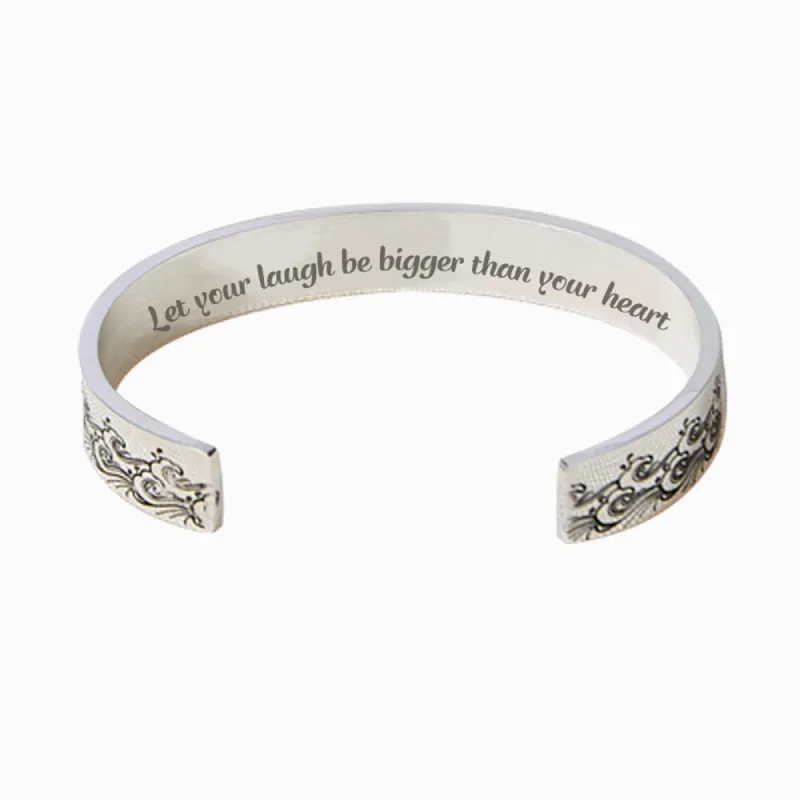 To My Daughter "Let your laugh be bigger than your heart" Bracelet sold by SARAH'S WHISPER