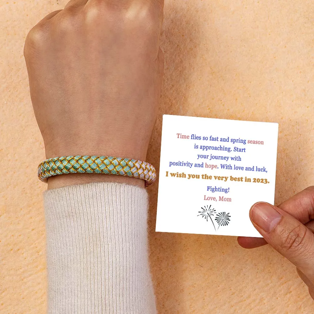 To My Daughter "Fighting" Colorful Luck Bracelet sold by SARAH'S WHISPER product image thumbnail 2