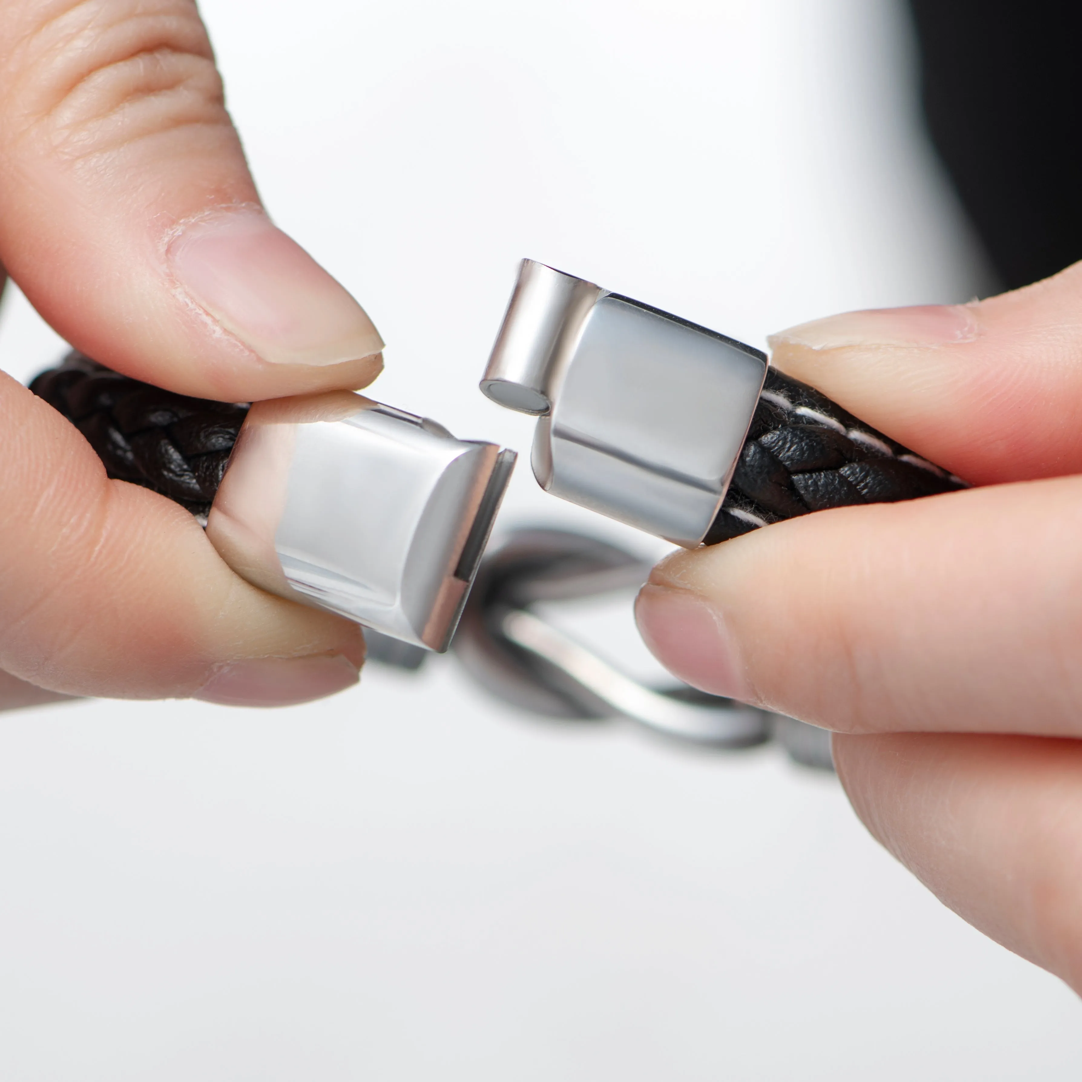 To My Grandson "Grandmother and Grandson Forever Linked Together" Leather Braided Bracelet sold by SARAH'S WHISPER product image thumbnail 5