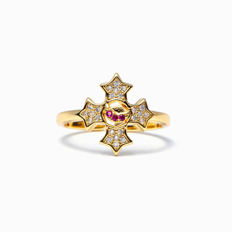 "PRAY" Cross Ring sold by SARAH'S WHISPER