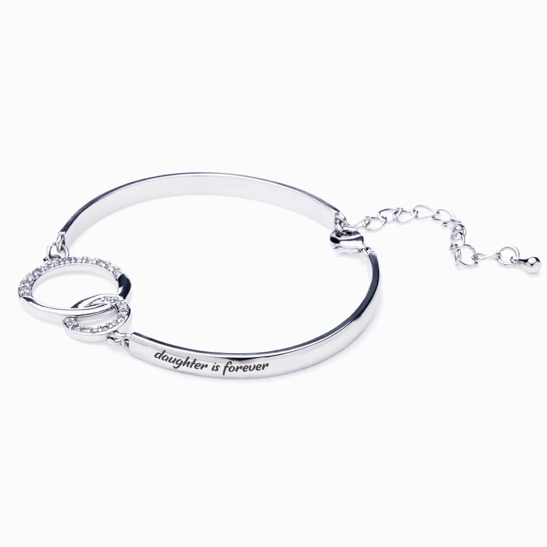 To My Daughter "FOREVER LINKED TOGETHER" Double Ring Bracelet sold by SARAH'S WHISPER product image thumbnail 3