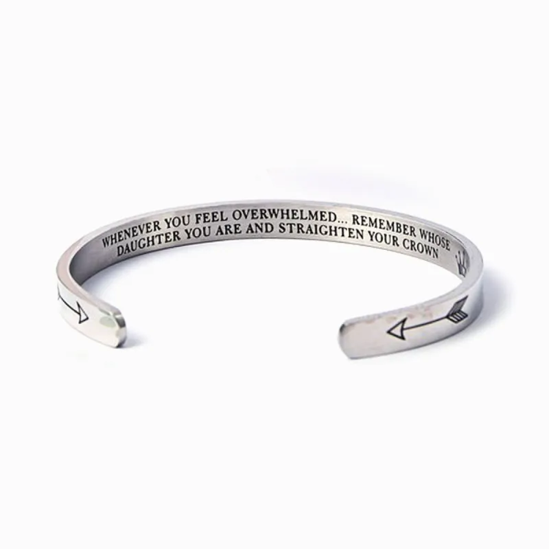 To My Granddaughter "Whenever You Feel Overwhelmed... Remember Whose Granddaughter You Are And Straighten Your Crown" Bracelet sold by SARAH'S WHISPER